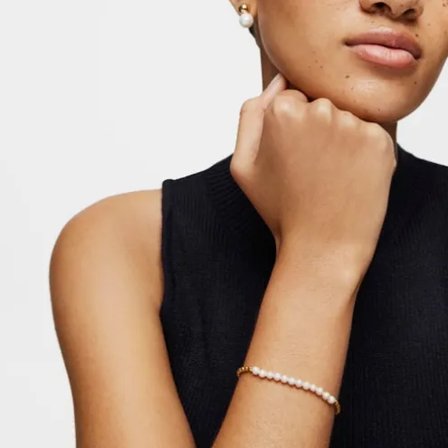 Pulseira Gloss em Prata vermeil e Pérolas