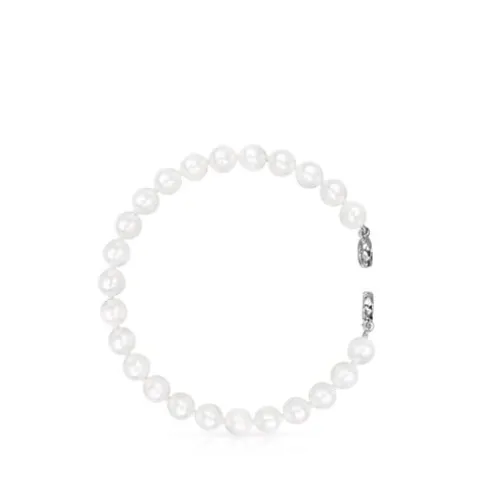 Pulseira Hold de Pérolas e Prata