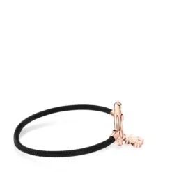 Pulseira Hold em Prata Vermeil rosa e Aço IP preto