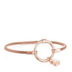 Pulseira Hold em Prata Vermeil rosa e Aço IP rosa