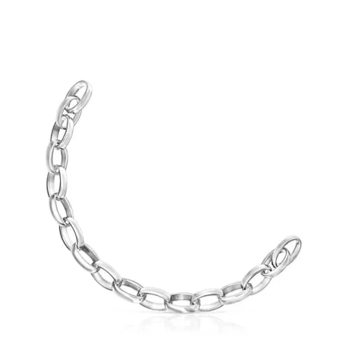 Pulseira Hold oval em Prata