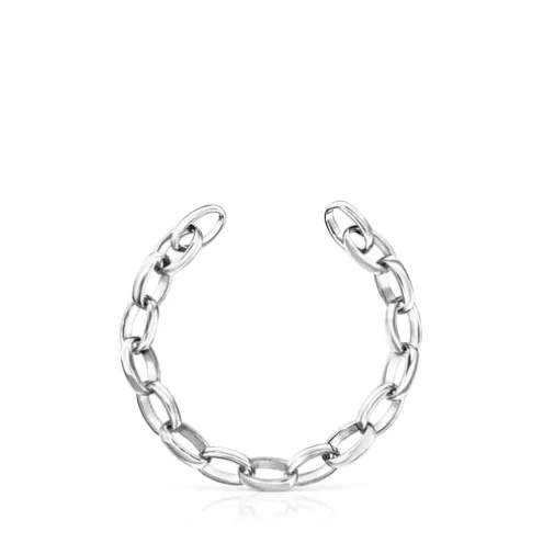 Pulseira Hold oval em Prata