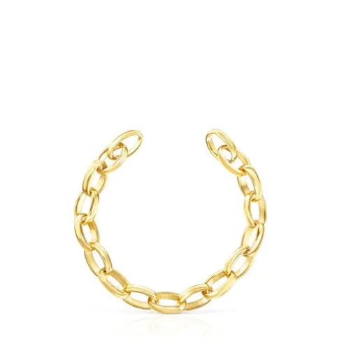 Pulseira Hold oval em Prata Vermeil