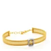 Pulseira Icon Mesh em ouro com diamantes