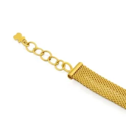 Pulseira Icon Mesh em ouro com diamantes