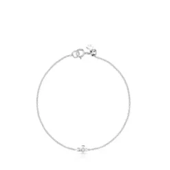 Pulseira Les Classiques cruz em Ouro Branco e Diamantes