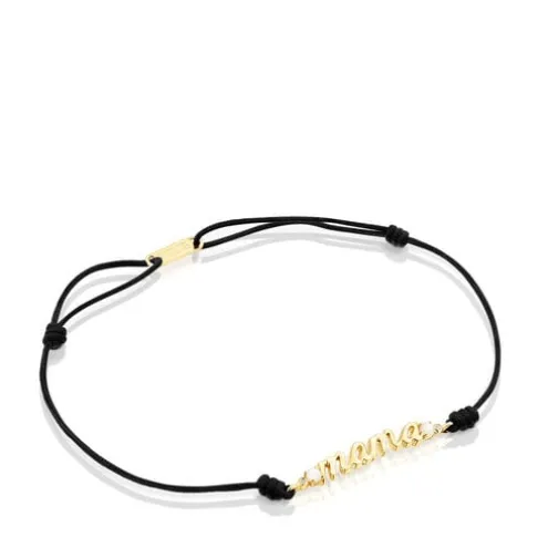 Pulseira Mama em nylon com ouro, diamantes e madrepérola TOUS Mama