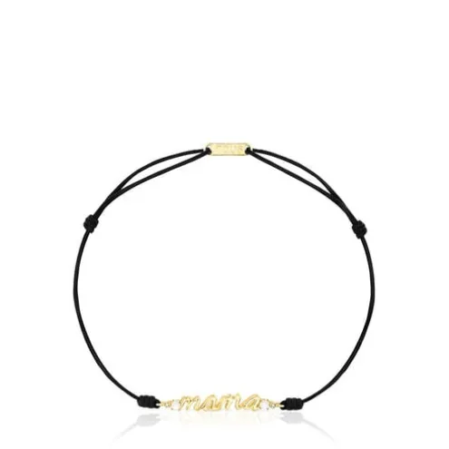 Pulseira Mama em nylon com ouro, diamantes e madrepérola TOUS Mama