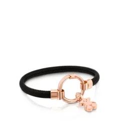 Pulseira média Hold em Prata Vermeil rosa e Aço