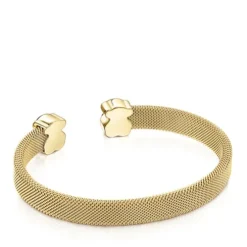 Pulseira Mesh Color em Aço IP dourado e Howlita