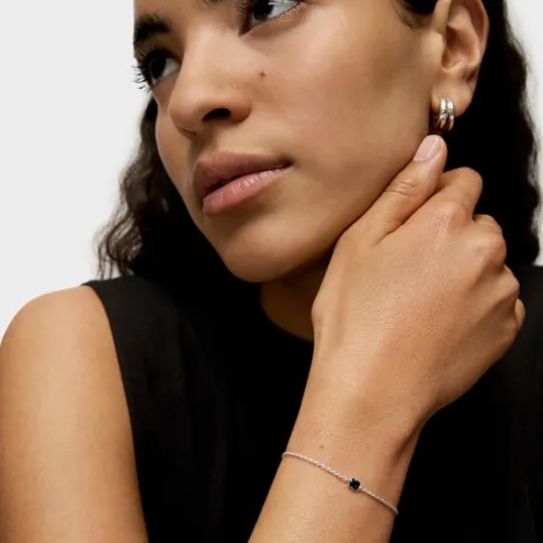 Pulseira Mini Onix em Prata com Ónix