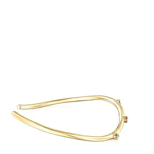 Pulseira oval Magic Nature em prata vermeil e pedras preciosas