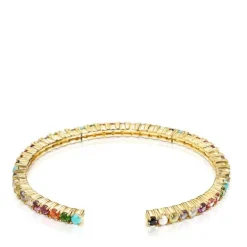 Pulseira Straight Color em Prata vermeil e Pedras preciosas