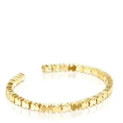 Pulseira Straight ursos em Prata Vermeil