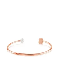 Pulseira Super Micro em Prata Vermeil rosa com Pérola