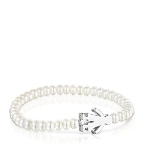 Pulseira Sweet Dolls menino de Pérolas e Prata