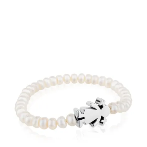 Pulseira Sweet Dolls menina de Pérolas e Prata