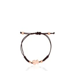 Pulseira Sweet Dolls urso em Prata Vermeil rosa