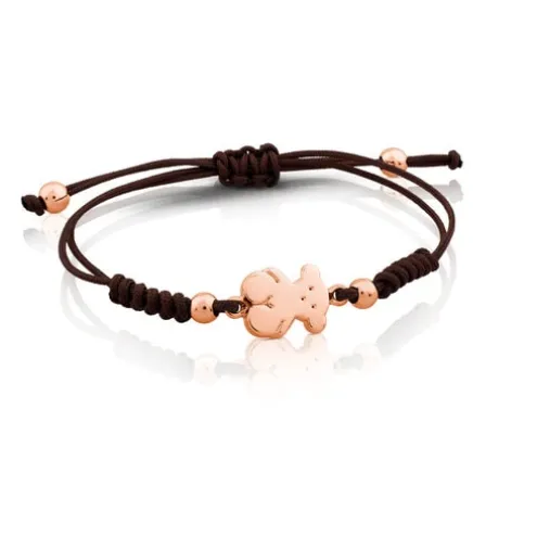 Pulseira Sweet Dolls urso em Prata Vermeil rosa