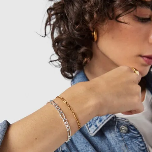 Pulseira TOUS Chain barbada em Prata Vermeil