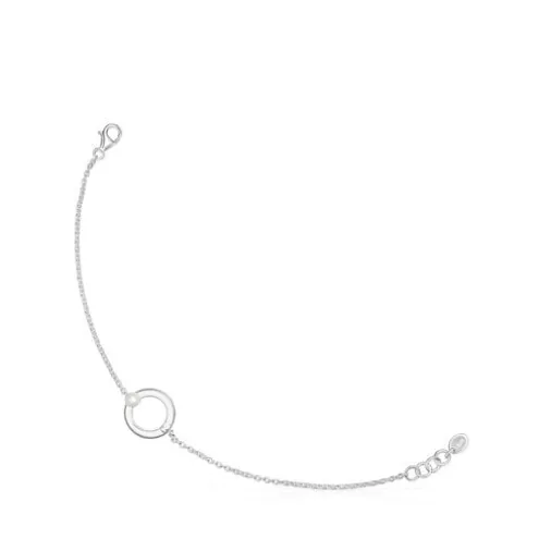 Pulseira TOUS Fellow em prata com uma pérola e urso