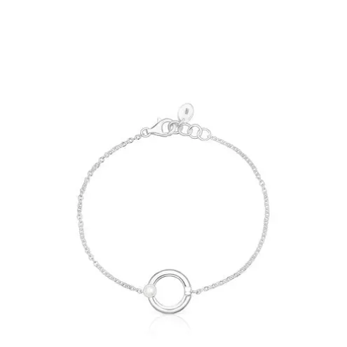 Pulseira TOUS Fellow em prata com uma pérola e urso