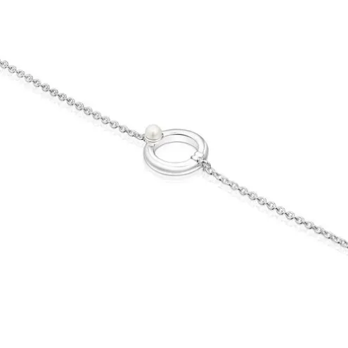 Pulseira TOUS Fellow em prata com uma pérola e urso