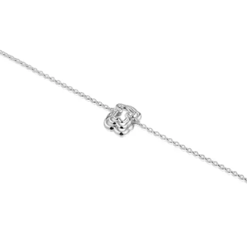 Pulseira triplo urso em prata Bickie
