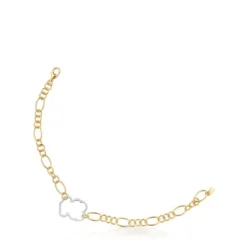 Pulseira urso corrente bicolor New Silueta
