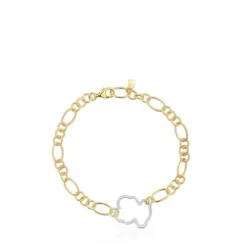 Pulseira urso corrente bicolor New Silueta