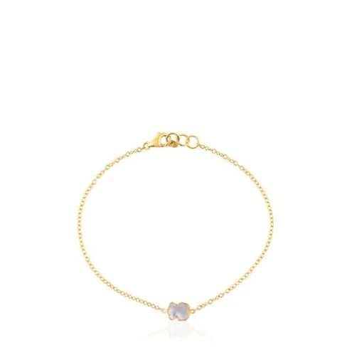 Pulseira XXS urso em Ouro e Nácar
