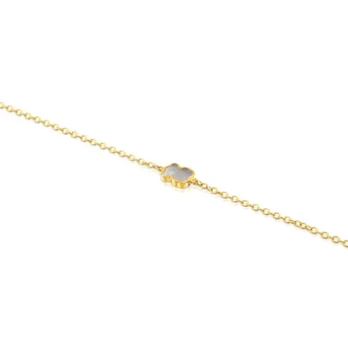 Pulseira XXS urso em Ouro e Nácar