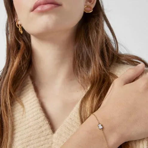 Pulseira XXS urso em Ouro e Nácar