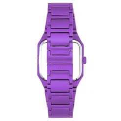 Relógio analógico com bracelete em alumínio lilás Karat Squared