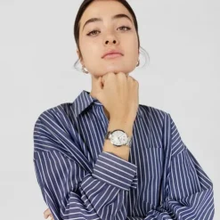 Relógio analógico com bracelete em aço S-Band