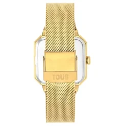 Relógio analógico com bracelete em aço IPG dourado Karat Squared
