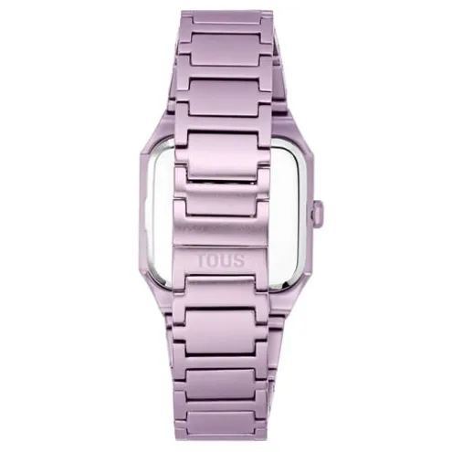 Relógio analógico com bracelete em alumínio rosa Karat Squared
