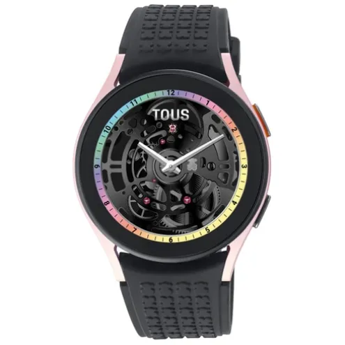 Relógio Samsung Galaxy Watch 5 X TOUS smartwatch em alumínio rosa com banda de silicone rosa