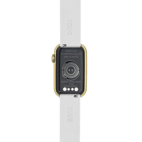 Relógio smartwatch com correia em nylon e correia em silicone branco T-Band
