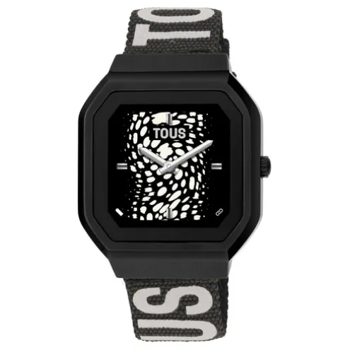 Relógio smartwatch com correia em nylon e correia em silicone lilás B-Connect
