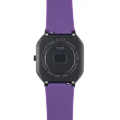 Relógio smartwatch com correia em nylon e correia em silicone lilás B-Connect