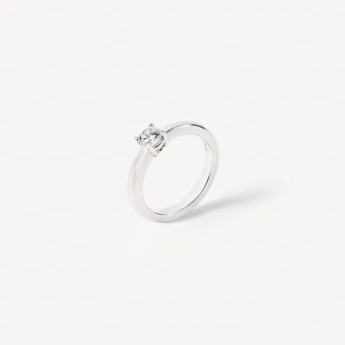 Solitário em ouro branco com diamante TOUS ATELIER