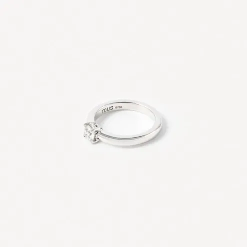 Solitário em ouro branco com diamante TOUS ATELIER