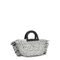 Tote bag em ráfia média preta TOUS Dora