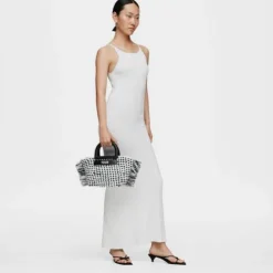 Tote bag em ráfia média preta TOUS Dora