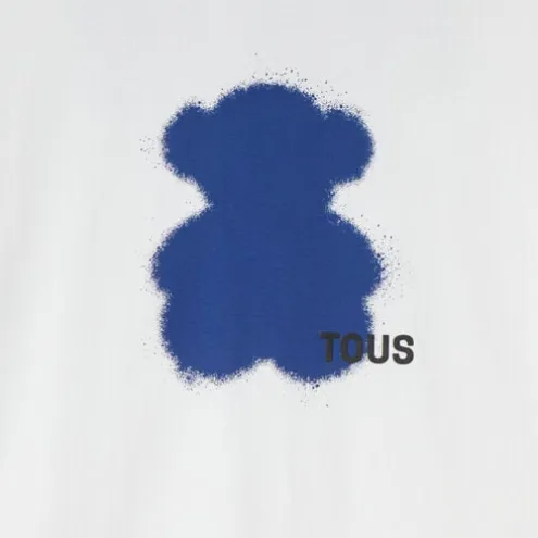 T-shirt de manga curta azul TOUS Motifs Spray M