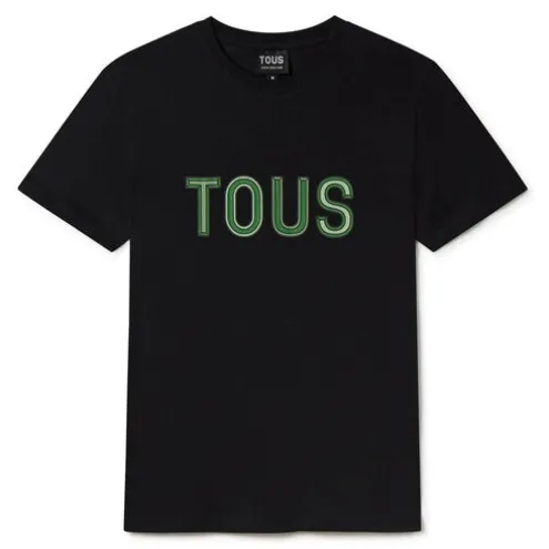 T-shirt de manga curta verde TOUS Bear Faceted M