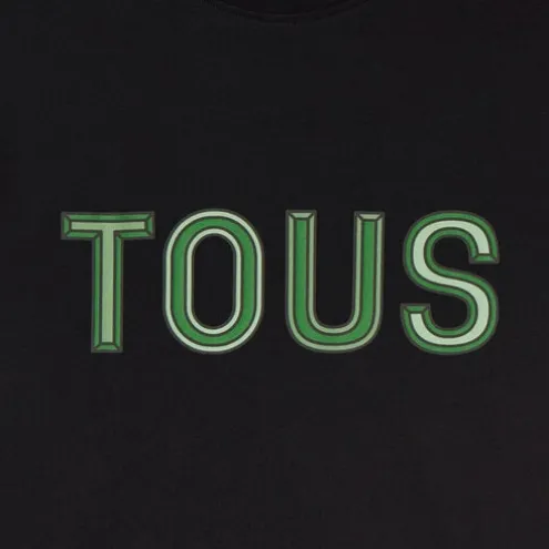 T-shirt de manga curta verde TOUS Bear Faceted M