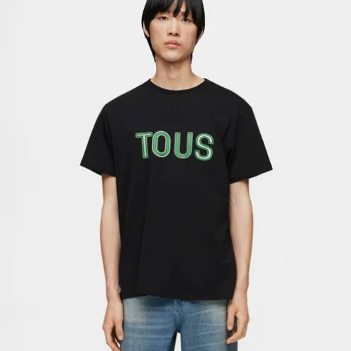 T-shirt de manga curta verde TOUS Bear Faceted M