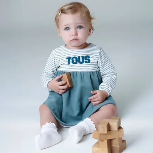 Vestido de bebé para menina Classic cor-de-rosa
